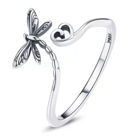Pandora Style Love Dragonfly Open Ring - SCR734 Pandora Style Love Dragonfly Open Ring - SCR734
