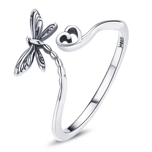 (image for) Pandora Style Love Dragonfly Open Ring - SCR734