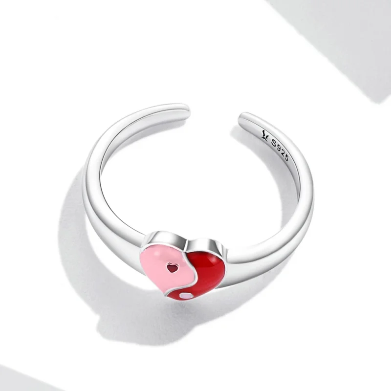 (image for) Pandora Style Love Gossip Map Open Ring - SCR786 - View 4