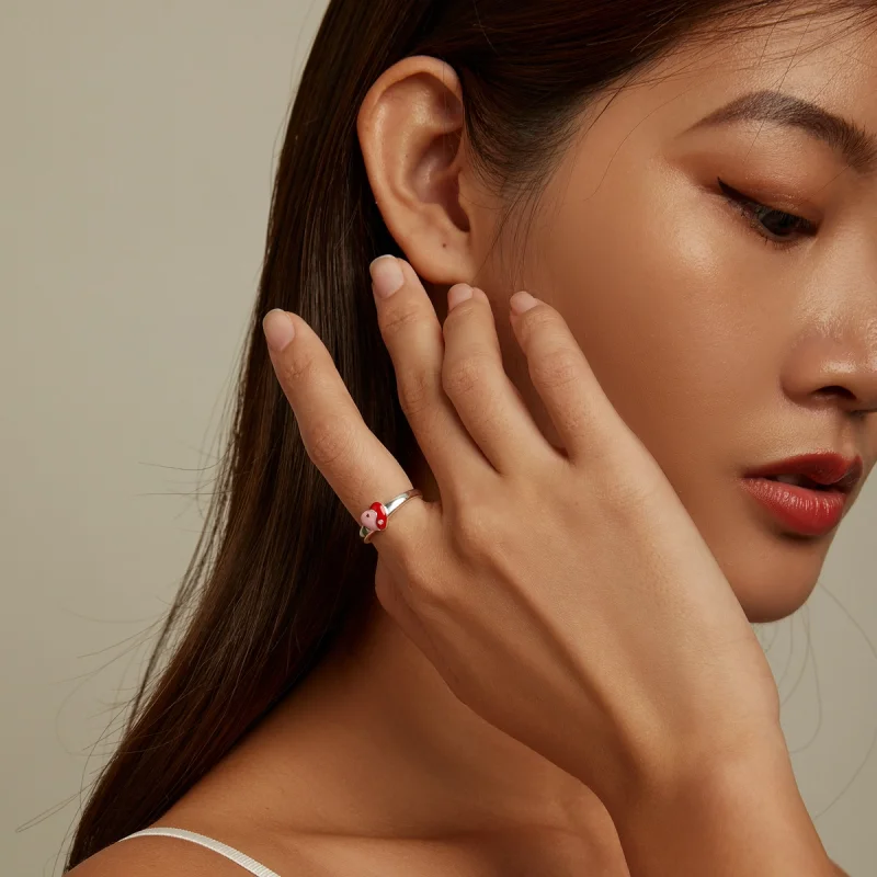 (image for) Pandora Style Love Gossip Map Open Ring - SCR786 - View 6