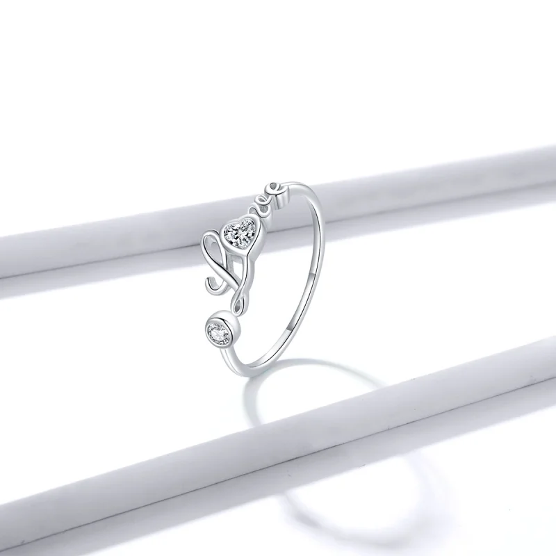 (image for) Pandora Style Love Open Ring - BSR146 - View 4