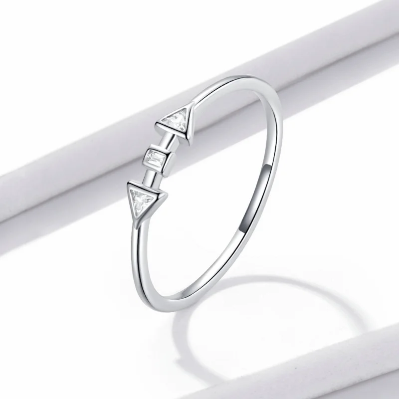 (image for) Pandora Style Minimalistic - Arrows Ring - BSR207-A - View 2
