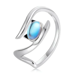(image for) Pandora Style Moonstone Cat Open Ring - SCR783