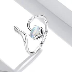 Pandora Style Moonstone Fox Open Ring - SCR756 Pandora Style Moonstone Fox Open Ring - SCR756