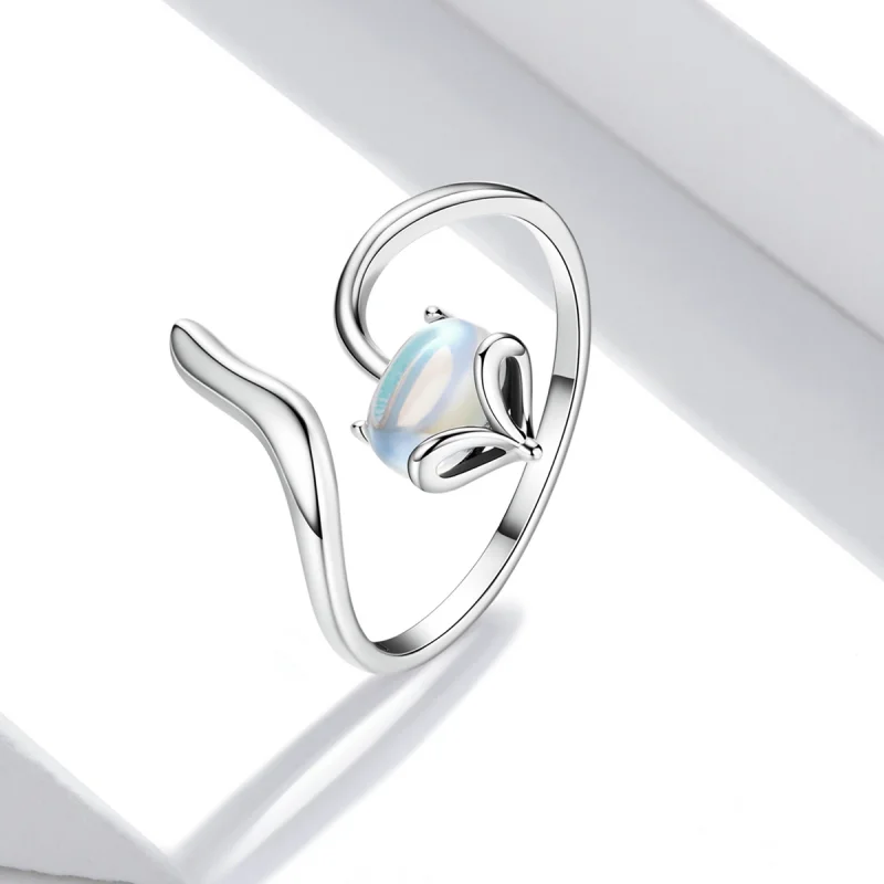 (image for) Pandora Style Moonstone Fox Open Ring - SCR756 - View 2