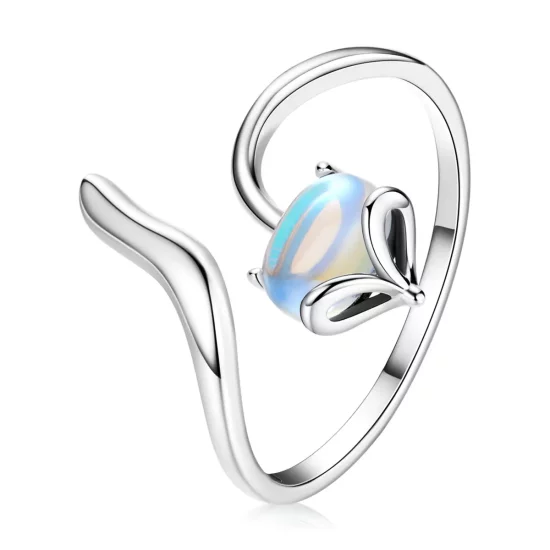 Pandora Style Moonstone Fox Open Ring - SCR756