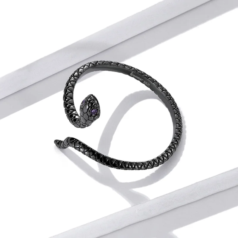 (image for) Pandora Style Mystic Snake Open Ring - BSR236 - View 3