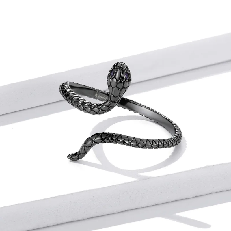 (image for) Pandora Style Mystic Snake Open Ring - BSR236 - View 4