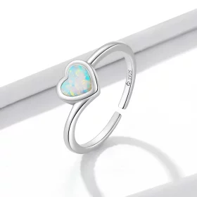 Pandora Style Opal Love Open Ring - BSR234 Pandora Style Opal Love Open Ring - BSR234