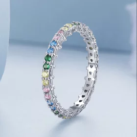 Pandora Style Pattern Color Zirconium Ring - BSR277-CF Pandora Style Pattern Color Zirconium Ring - BSR277-CF