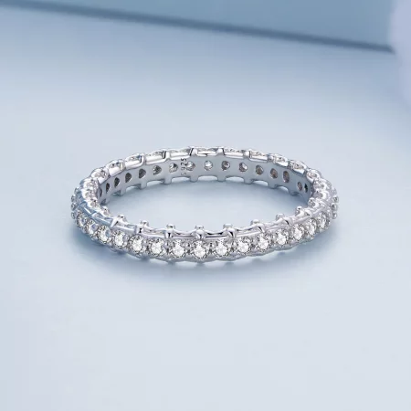 Pandora Style Pattern Color Zirconium Ring - BSR277