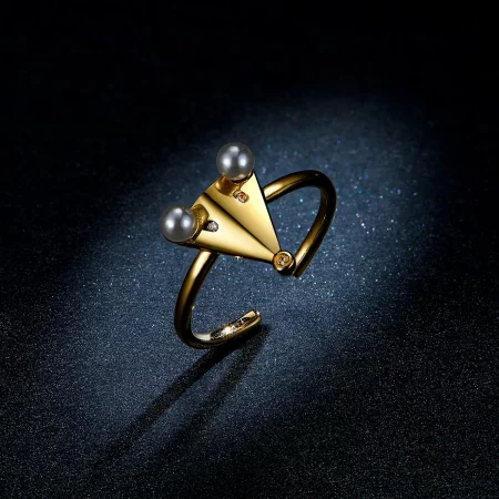 Pandora Style Pearl Mouse Open Ring - BSR103