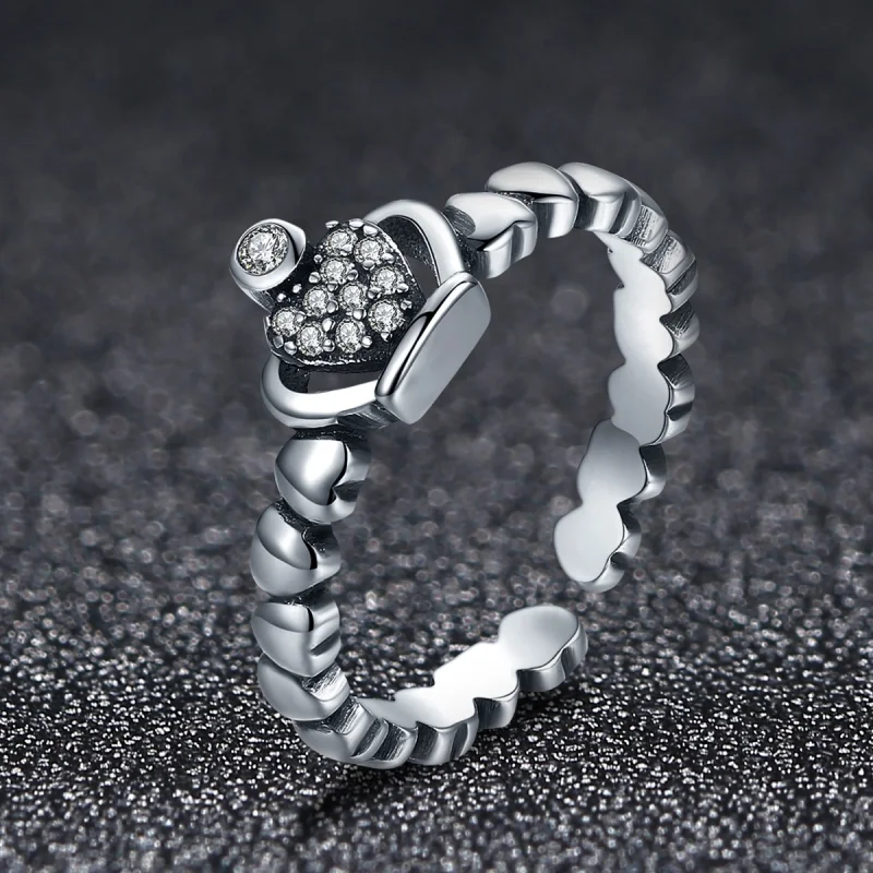 (image for) Pandora Style Queen Laurel Wreath Open Ring - VSR142 - View 2
