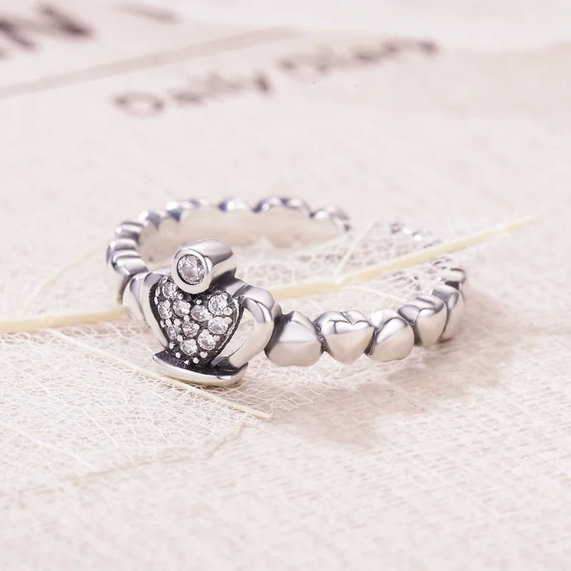 (image for) Pandora Style Queen Laurel Wreath Open Ring - VSR142 - View 4