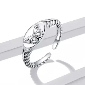 Pandora Style Retro Butterfly Open Ring - BSR200 Pandora Style Retro Butterfly Open Ring - BSR200