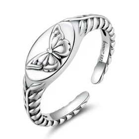 Pandora Style Retro Butterfly Open Ring - BSR200 Pandora Style Retro Butterfly Open Ring - BSR200