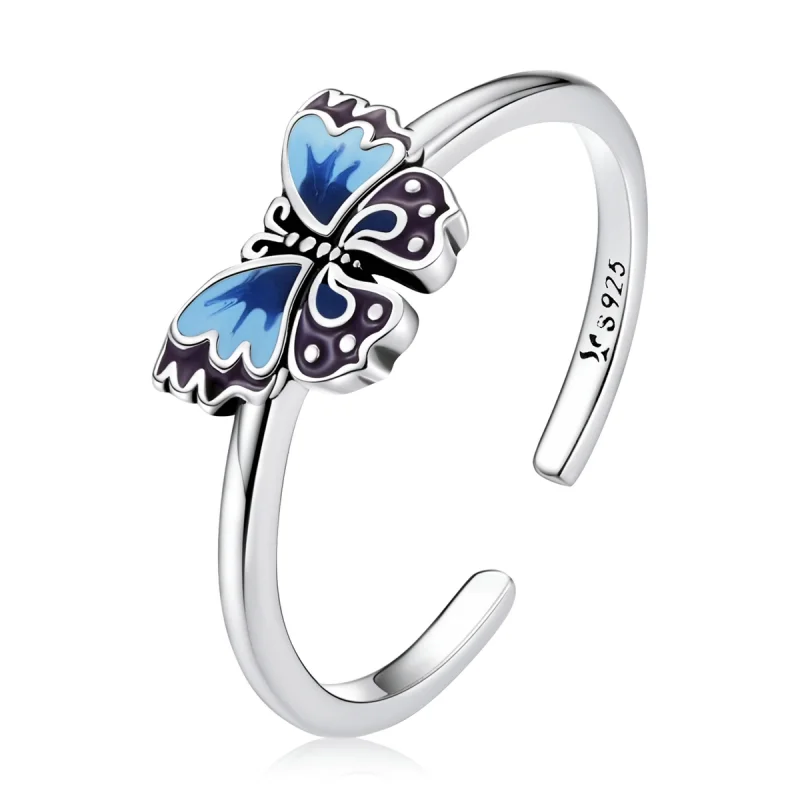 (image for) Pandora Style Retro Butterfly Open Ring - SCR802 - Product Image