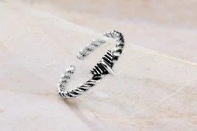 Pandora Style Retro Nostalgic Hemp Rope Open Ring - VSR064 Pandora Style Retro Nostalgic Hemp Rope Open Ring - VSR064