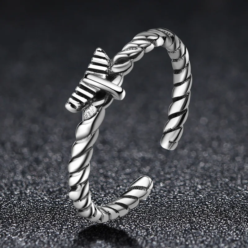 (image for) Pandora Style Retro Nostalgic Hemp Rope Open Ring - VSR064 - View 7