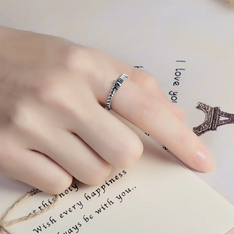 (image for) Pandora Style Retro Nostalgic Hemp Rope Open Ring - VSR064 - View 8