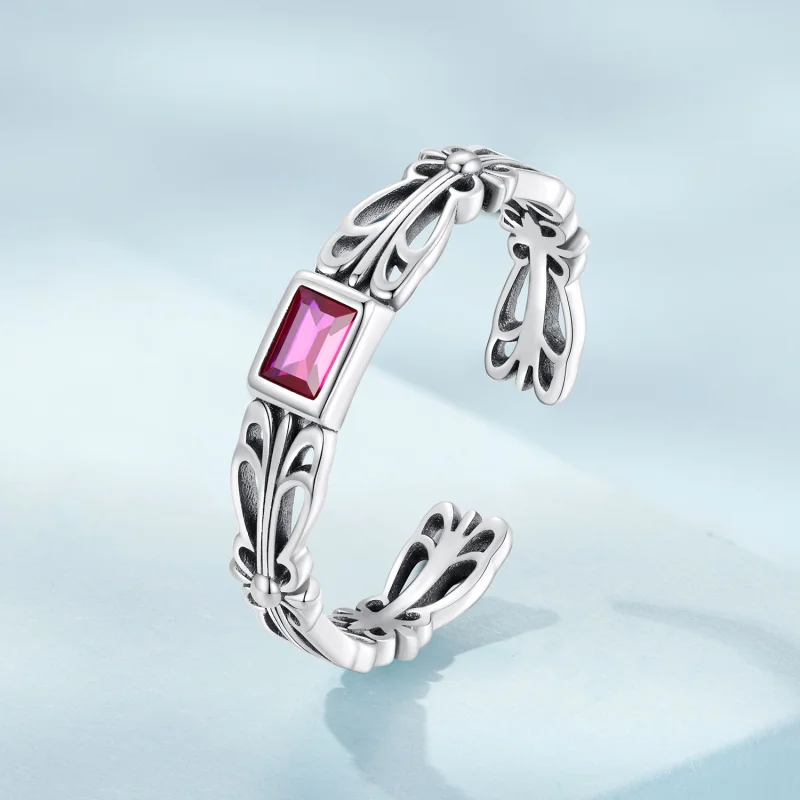 (image for) Pandora Style Retro Pattern Open Ring - SCR880 - View 2
