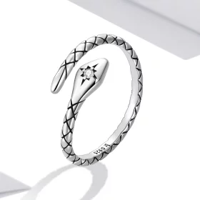 Pandora Style Retro Spirit Snake Open Ring - SCR798 Pandora Style Retro Spirit Snake Open Ring - SCR798