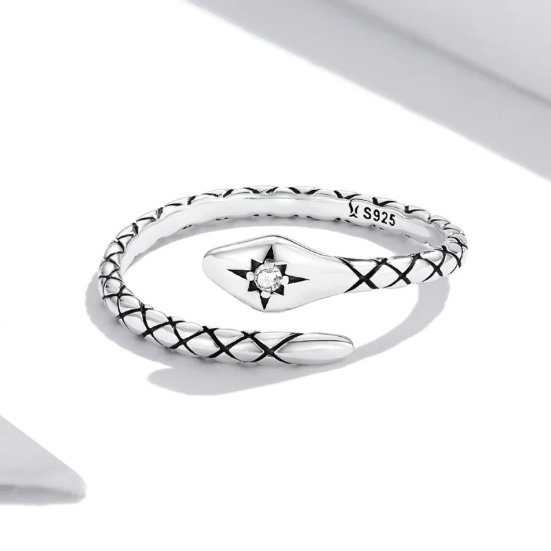 (image for) Pandora Style Retro Spirit Snake Open Ring - SCR798 - View 3