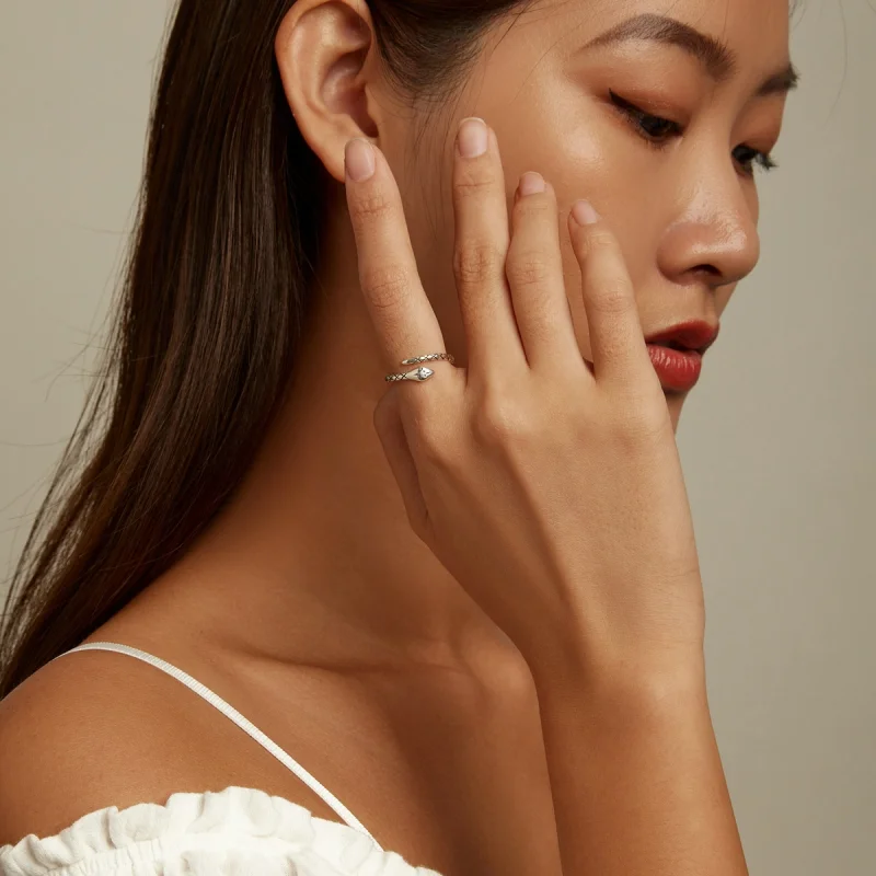 (image for) Pandora Style Retro Spirit Snake Open Ring - SCR798 - View 8