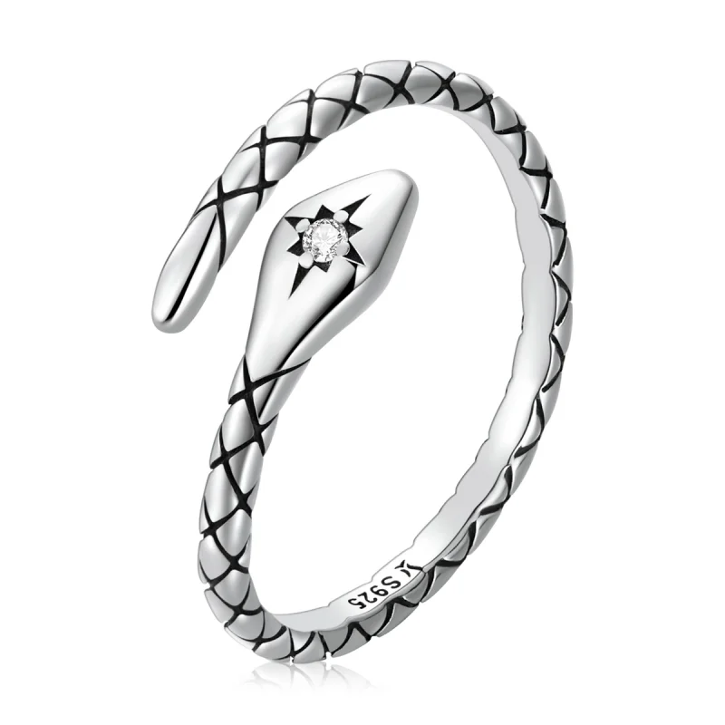 (image for) Pandora Style Retro Spirit Snake Open Ring - SCR798 - Product Image