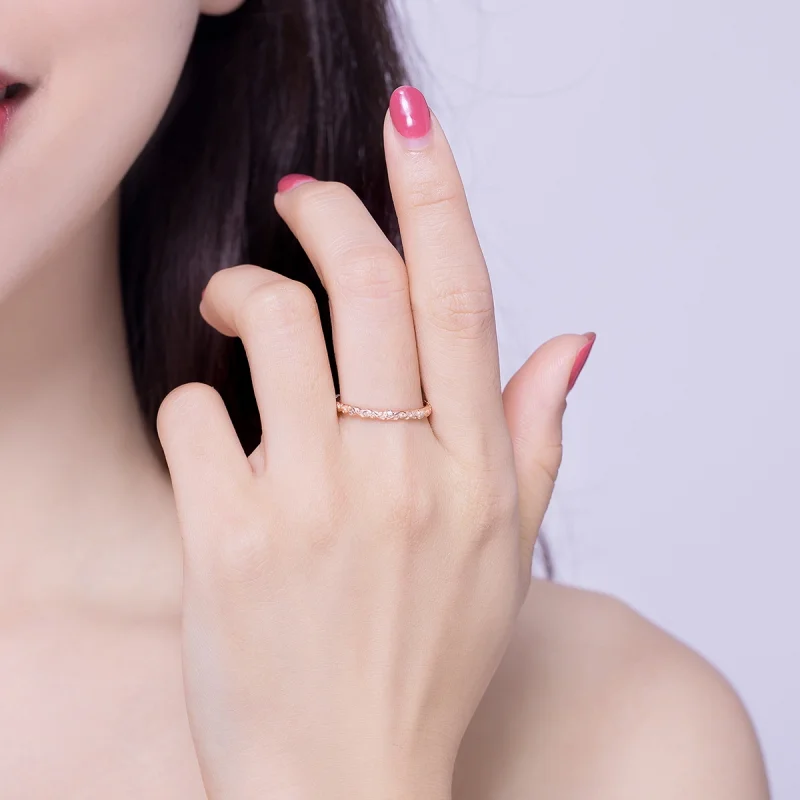 (image for) Pandora Style Rose Gold Retro Patterns Ring - SCR514 - View 7