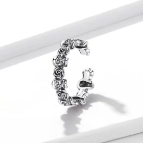 Pandora Style Rose Skull Open Ring - BSR218 Pandora Style Rose Skull Open Ring - BSR218