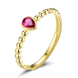 (image for) Pandora Style Rose Water Drop Ring - SCR745