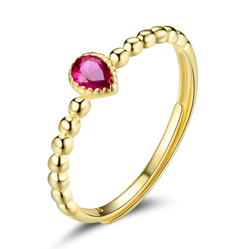 (image for) Pandora Style Rose Water Drop Ring - SCR745 - Product Image