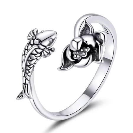 Pandora Style Ruffled Koi Open Ring - BSR201