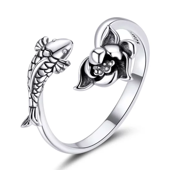 Pandora Style Ruffled Koi Open Ring - BSR201