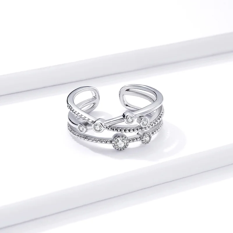 (image for) Pandora Style Shine Star Open Ring - BSR162 - View 4