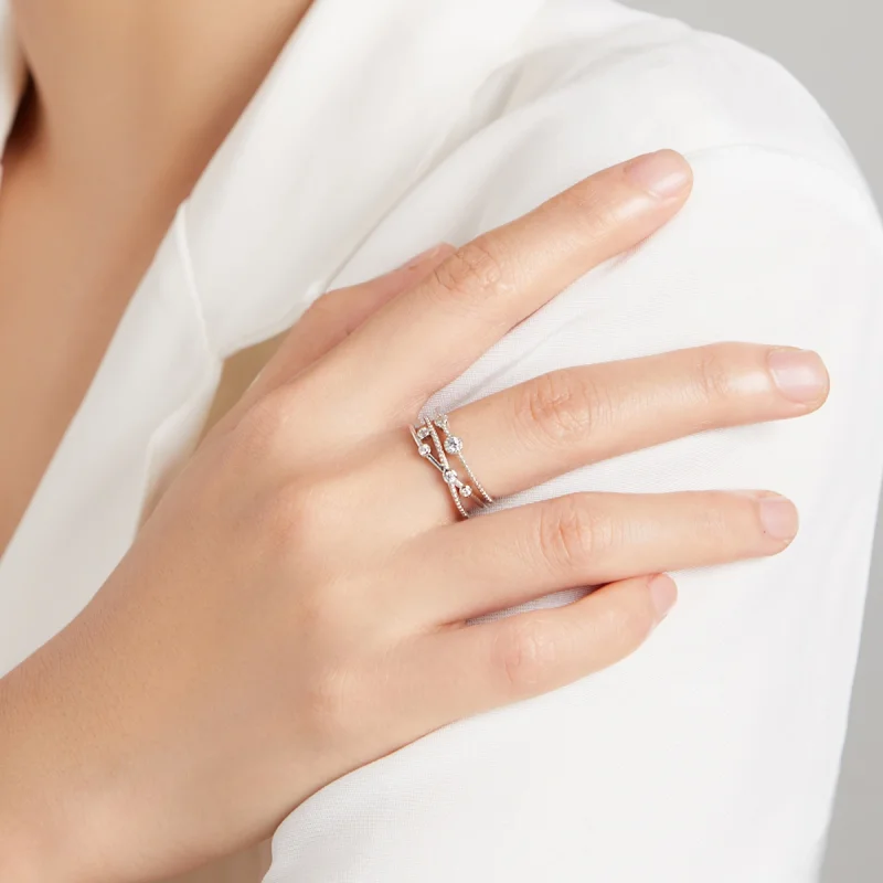 (image for) Pandora Style Shine Star Open Ring - BSR162 - View 8