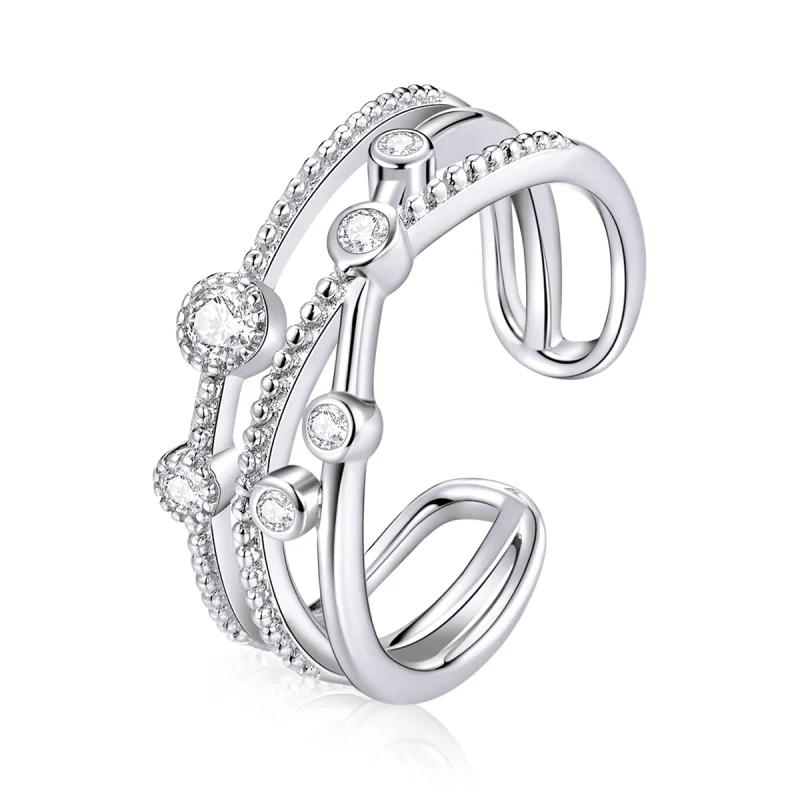 (image for) Pandora Style Shine Star Open Ring - BSR162 - Product Image