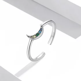 Pandora Style Shine The Moon Open Ring - SCR778 Pandora Style Shine The Moon Open Ring - SCR778