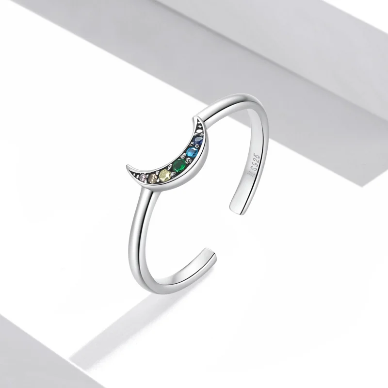 (image for) Pandora Style Shine The Moon Open Ring - SCR778 - View 2