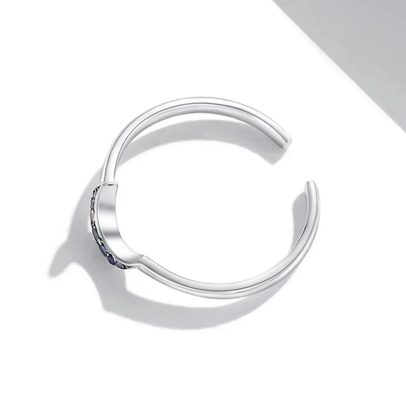 (image for) Pandora Style Shine The Moon Open Ring - SCR778 - View 3