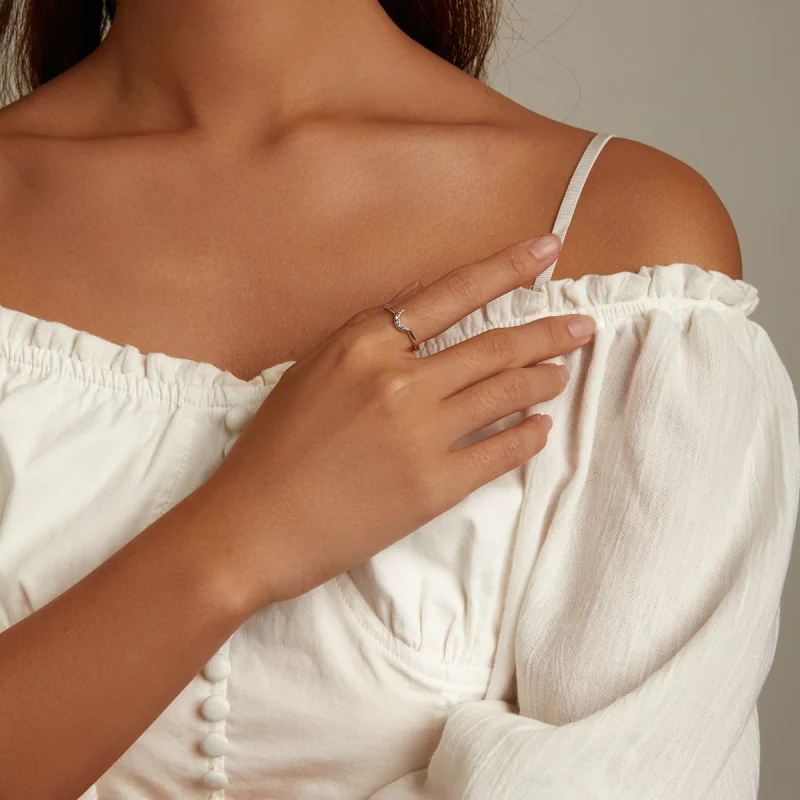 (image for) Pandora Style Shine The Moon Open Ring - SCR778 - View 5