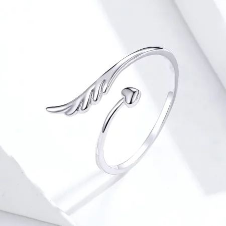 Pandora Style Silver Angel Wing Open Ring - SCR567