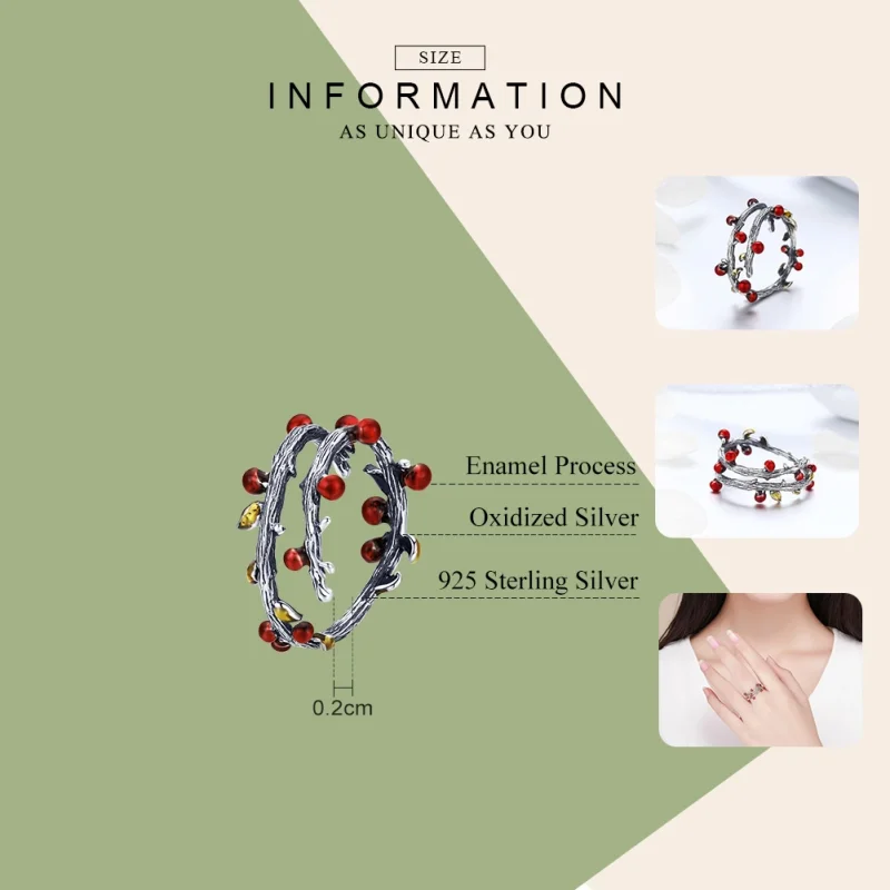 (image for) Pandora Style Silver Autumn Colors Open Ring - SCR442 - View 3