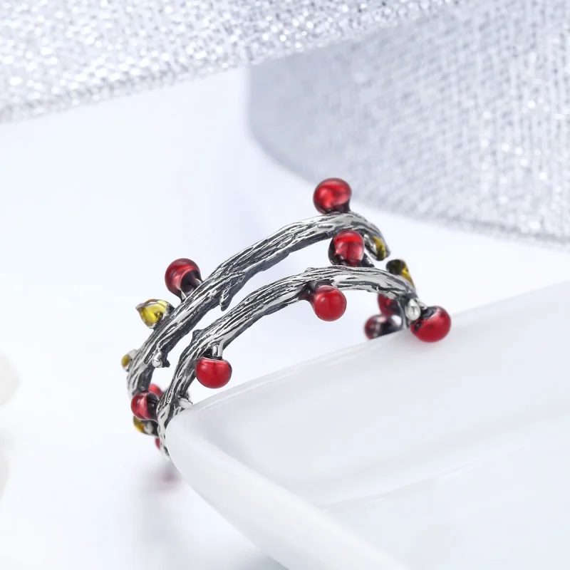 (image for) Pandora Style Silver Autumn Colors Open Ring - SCR442 - View 6