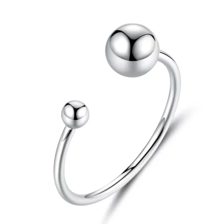 Pandora Style Silver Silver Ball Open Ring - SCR575