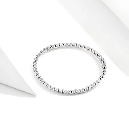 Pandora Style Silver Beaded Ring - SCR574