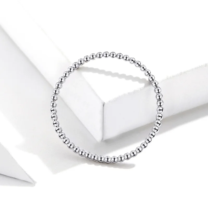 (image for) Pandora Style Silver Beaded Ring - SCR574 - View 5