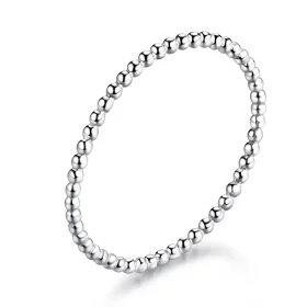 Pandora Style Silver Beaded Ring - SCR574 Pandora Style Silver Beaded Ring - SCR574