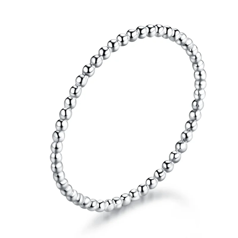 (image for) Pandora Style Silver Beaded Ring - SCR574 - Product Image
